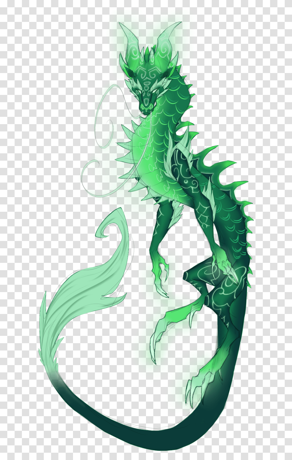 Is A Pretty Dragon Green Dragon Fanart 900x1567 Jade Dragon Drawing Transparent Png