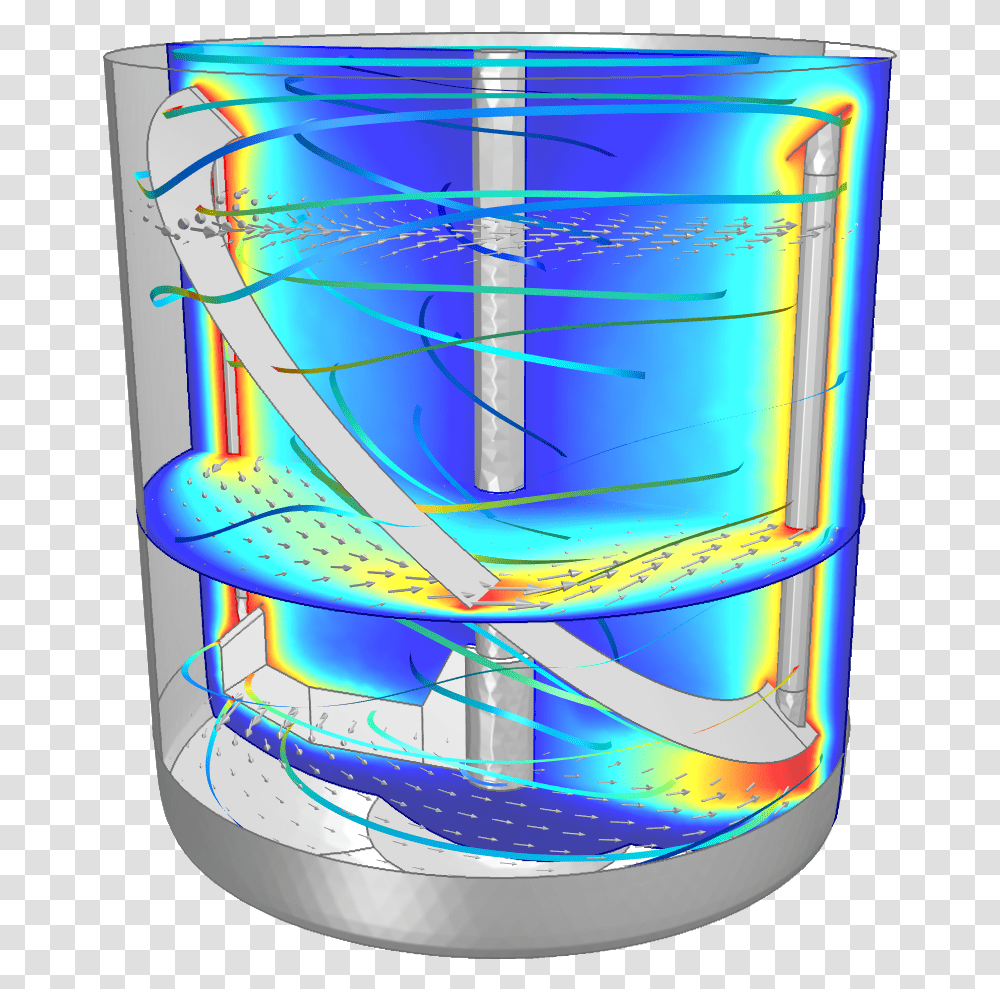 Is Mixed And Heated Using The Rotating Machinery Non Isothermal Computational Fluid Dynamics Reactor, Cup, Plot, Spiral, Coil Transparent Png