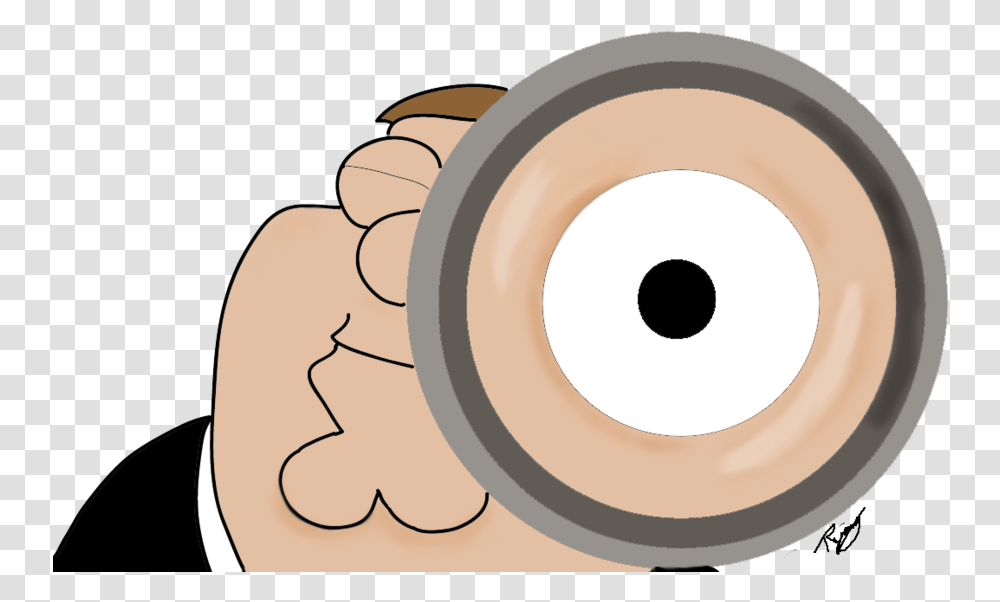 Is My Eye Big By Summersun25 Peter Griffin Magnifier Gif, Disk, Room, Indoors, Dvd Transparent Png