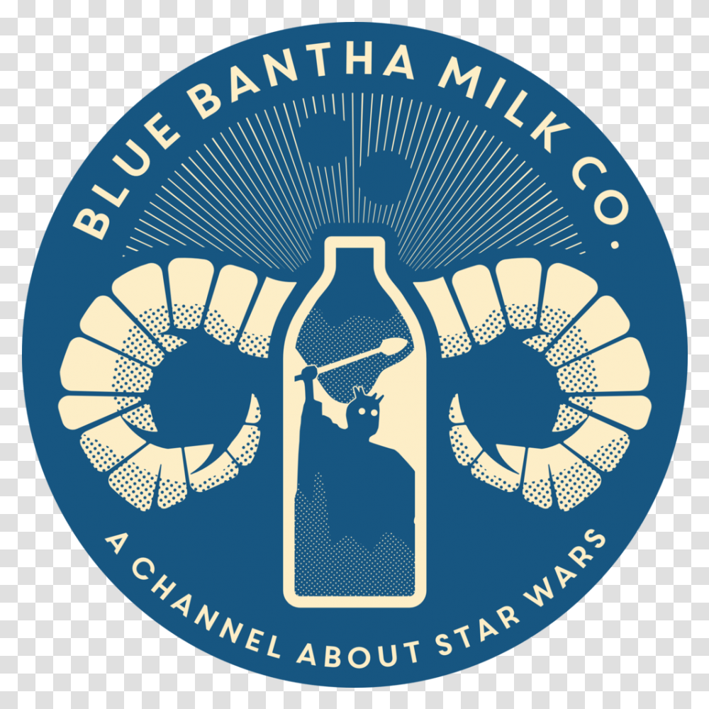 Is The Last Jedi Star Wars We Needed - Blue Bantha Milk Co Logo, Symbol, Text, Label, Beverage Transparent Png