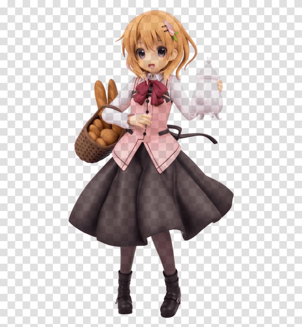 Is The Order A Rabbit Cocoa Hoto Figurine, Person, Coat, Costume Transparent Png