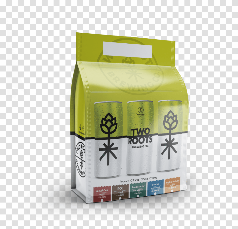 Is Two Roots Brewing The Worlds First Non Alcoholic Bag, Box, Cardboard, Beverage, Drink Transparent Png