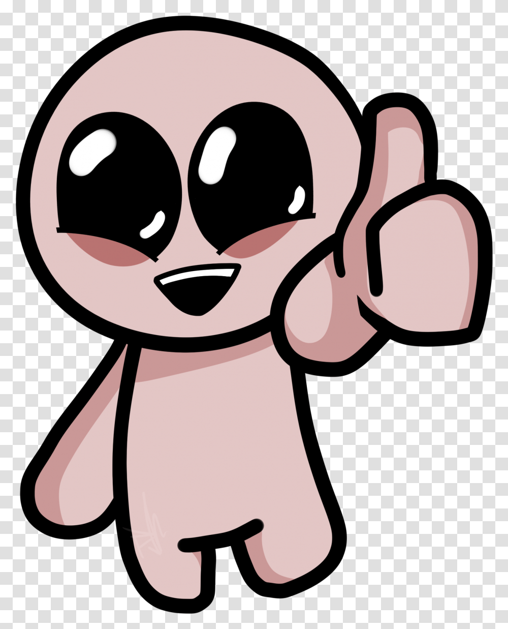 Isaac Giving Thumbs Up, Face, Hand, Finger, Stencil Transparent Png