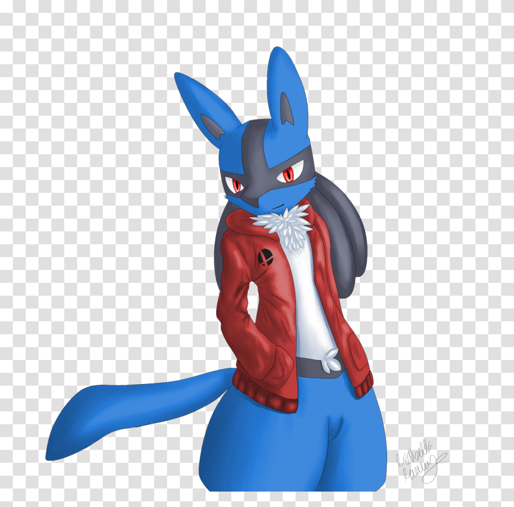 Isabella On Twitter Lucario Wearing A Smash, Costume, Jacket, Coat Transparent Png