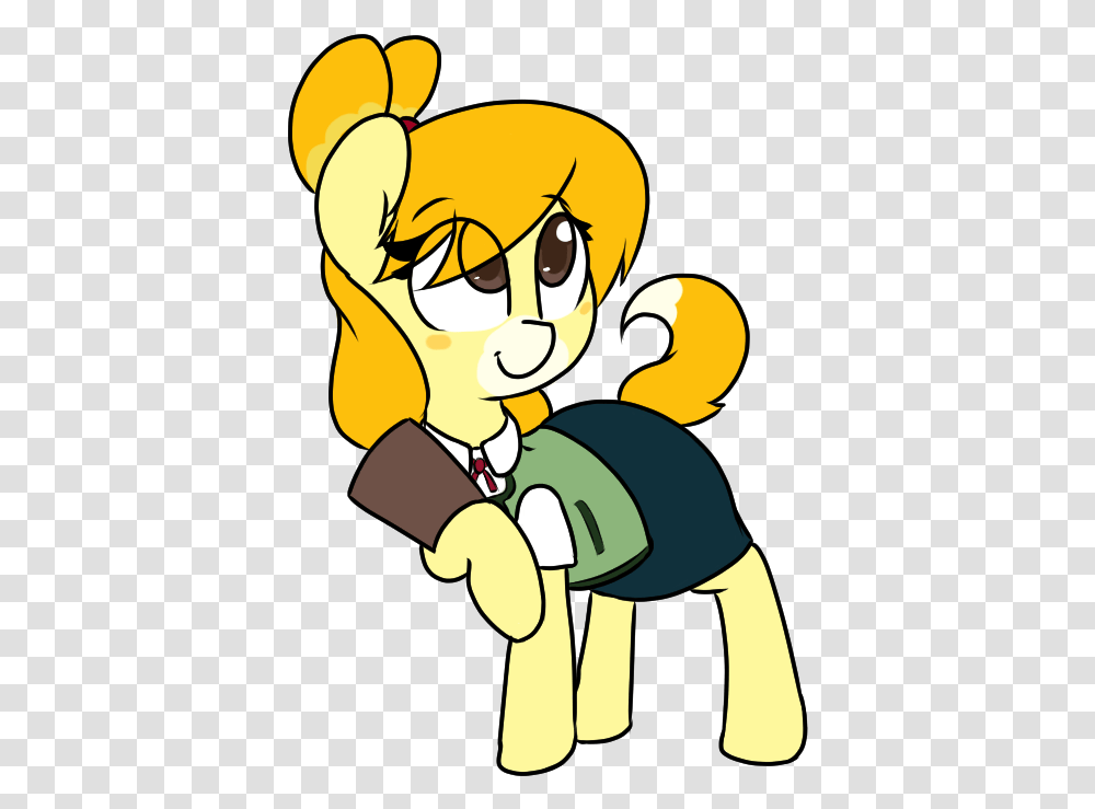Isabelle Animal Crossing Pony, Face, Outdoors, Smelling, Kneeling Transparent Png