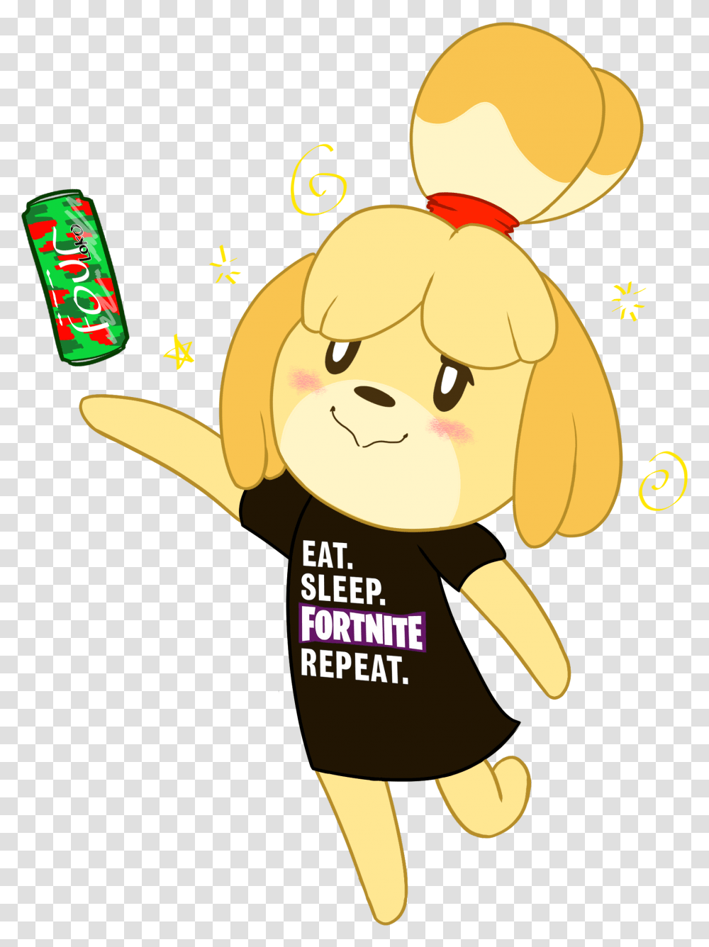 Isabelle The Drunk Gamer Animal Crossing Isabelle Drunk, Aluminium, Tin, Can, Label Transparent Png