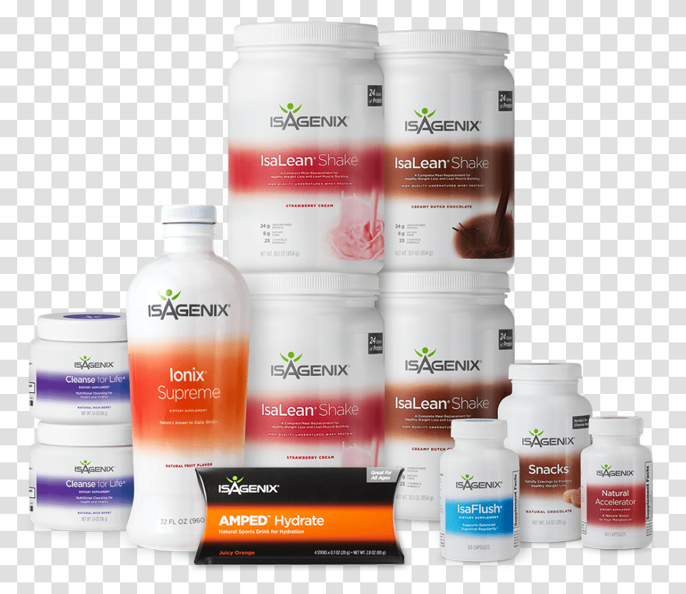 Isagenix 30 Day System, Bottle, Cosmetics, Lotion, Sunscreen Transparent Png