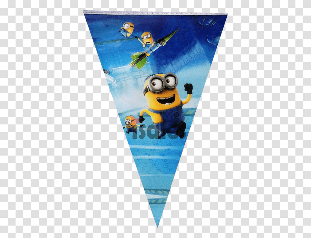 Isales Minion Theme Flag Pennant Happy Birthday Minions, Toy, Airplane, Aircraft, Vehicle Transparent Png