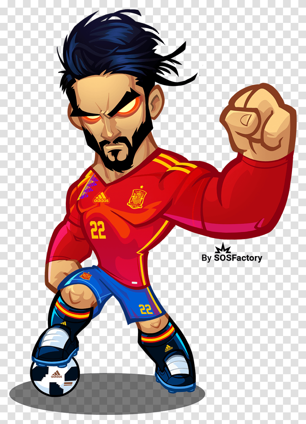Isco Alarcon Mascot Design World Cup Russia 2018 Mascotization Project, Hand, Person, Human, People Transparent Png