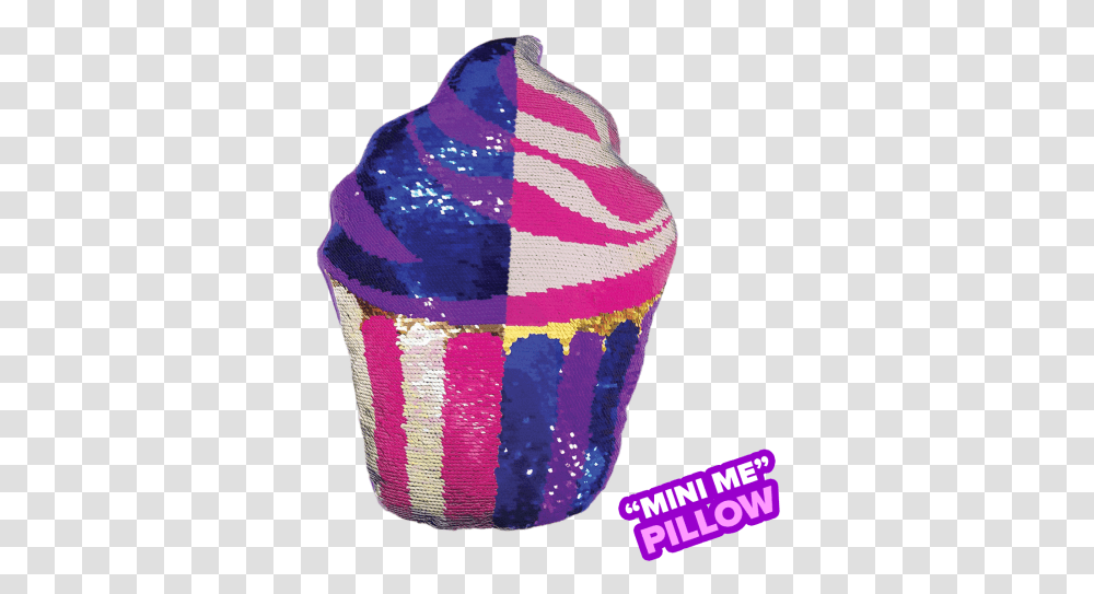 Iscream Mini Cupcake Reversible Sequin Pillow Mini Me Iscream Pillow Cupcake, Scarf, Clothing, Apparel, Crystal Transparent Png