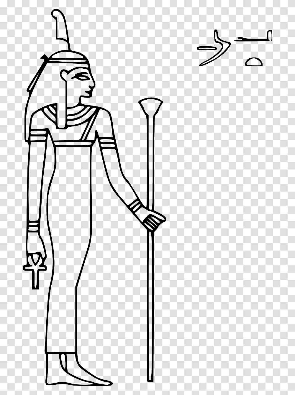 Isis Goddess Coloring Page, Drawing, Pillar, Architecture Transparent Png