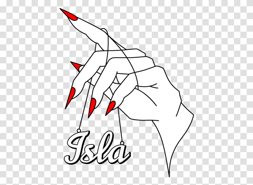 Isla Berlin Hand With Acrylic Nails Drawing, Hook, Claw, Person, Human Transparent Png