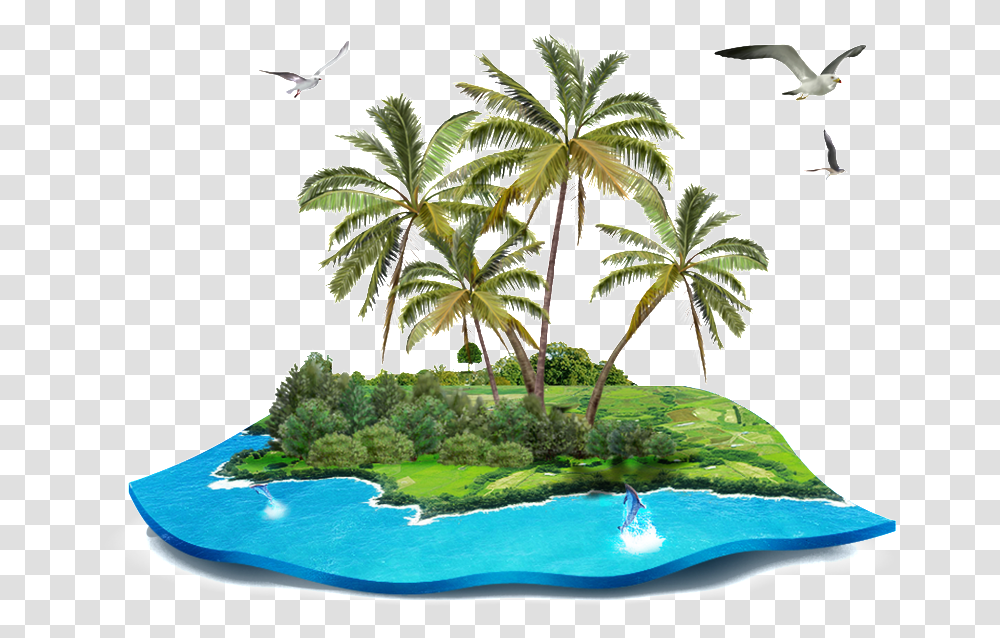 Isla Tropical Modelo Transparente Tropical Island, Outdoors, Nature, Sea, Water Transparent Png