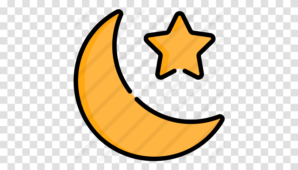 Islam Free Shapes And Symbols Icons Ramadan Moon And Star Clipart, Star Symbol, Axe, Tool, Outdoors Transparent Png
