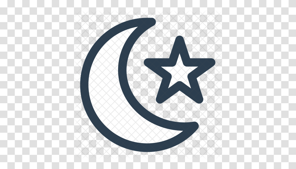 Islam Icon Moon And Stars Svg Free, Outdoors, Symbol, Star Symbol, Nature Transparent Png
