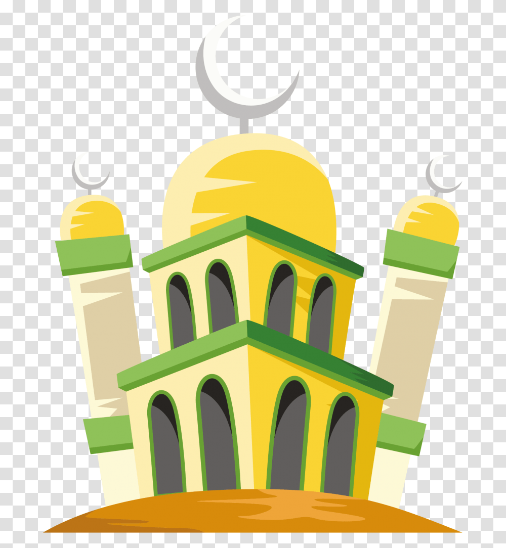 Islam Ramadan Blue Quran Moon Mosque Decoration Free, Architecture, Building, Tower, Spire Transparent Png