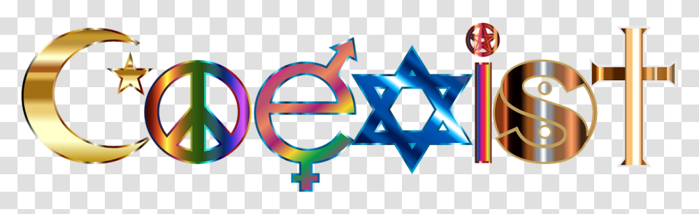 Islam Symbol Coexist Religion, Logo, Trademark, Light, Star Symbol Transparent Png