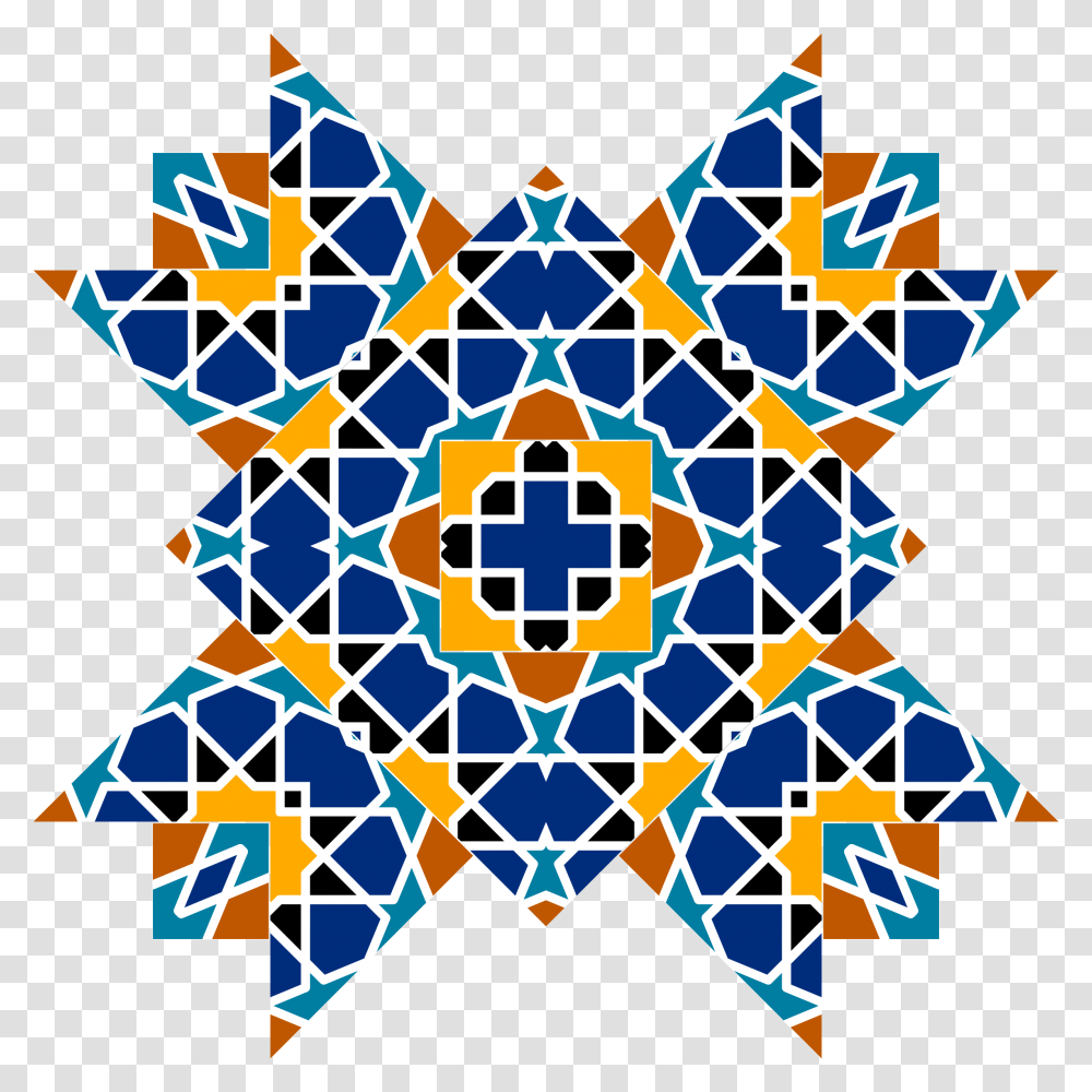 Islamic Geometric Tile Icons, Ornament, Pattern, Fractal, Star Symbol Transparent Png