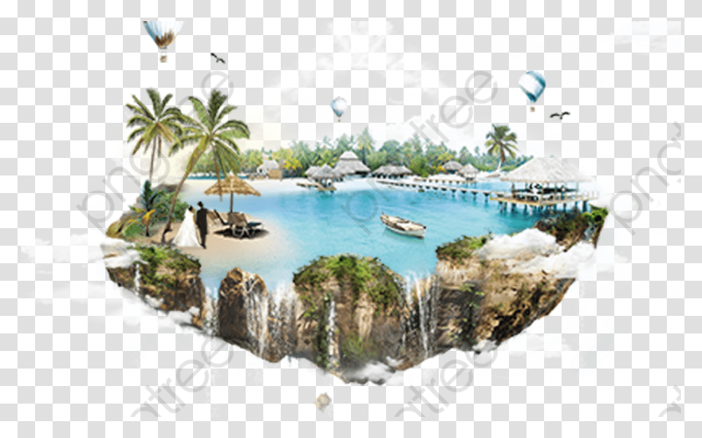 Island Clipart, Water, Person, Outdoors, Nature Transparent Png