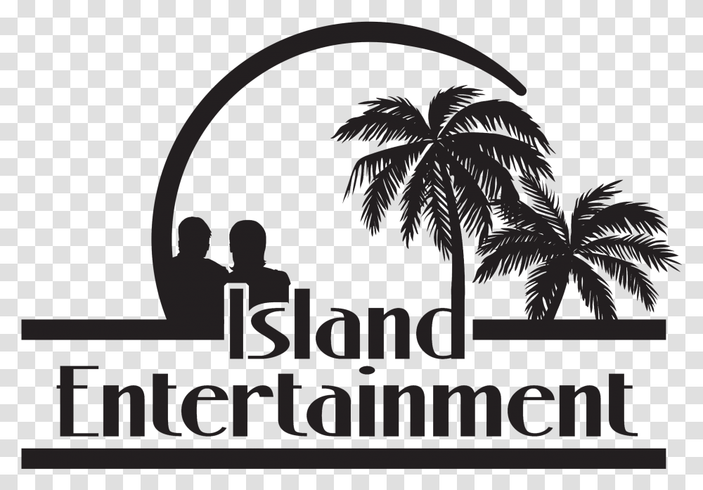Island Entertainment Kc Background Palm Trees Silhouette, Outdoors, Nature, Poster, Night Transparent Png