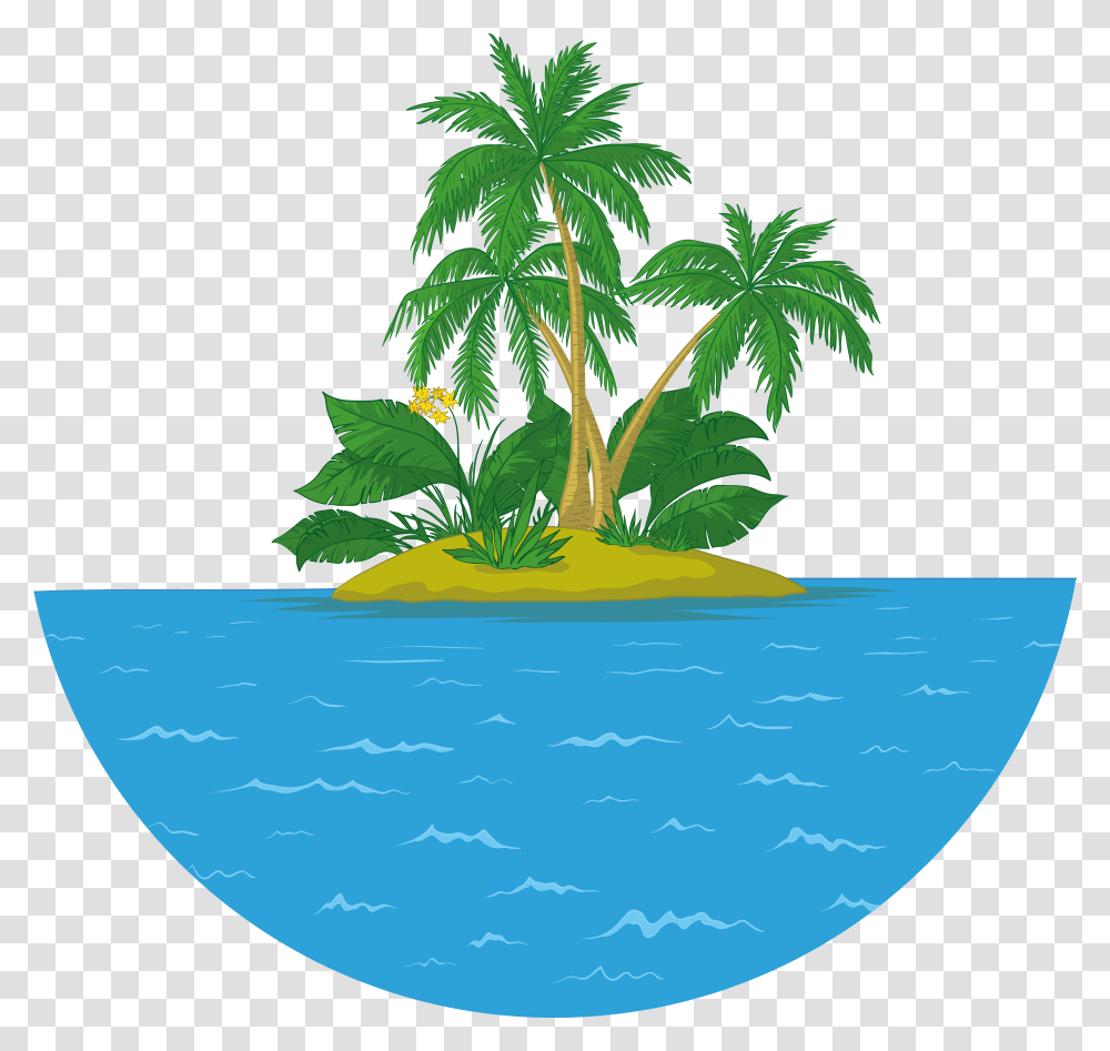 Island Islet Royalty Free Clip Art Palm Tree Vector Two Palm Tree Tattoo, Plant, Green, Vegetation, Weed Transparent Png