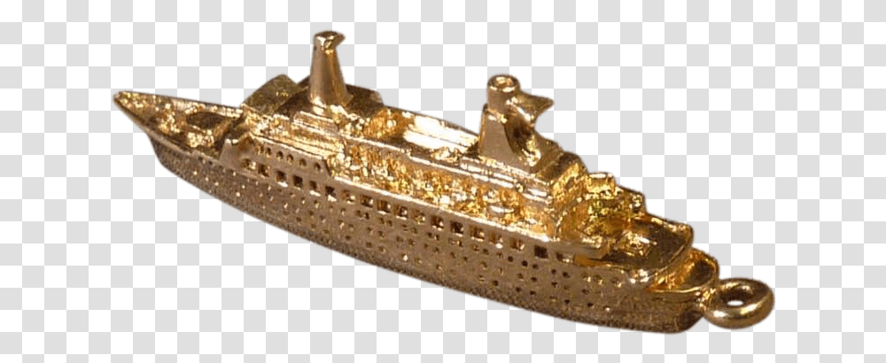 Island Princess Cruise Ship Gold Charm Charmed Paddle Steamer, Vehicle, Transportation, Bronze, Treasure Transparent Png