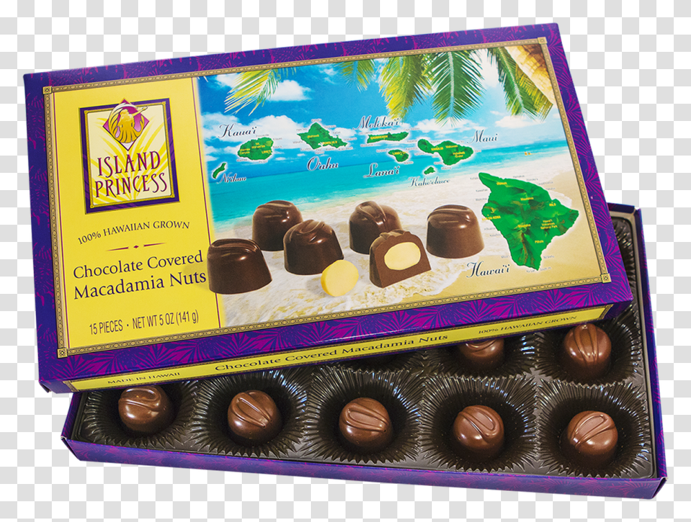 Island Princess Hawaiian Chocolate Covered Macadamia Nuts Chocolate Truffle, Sweets, Food, Confectionery, Dessert Transparent Png