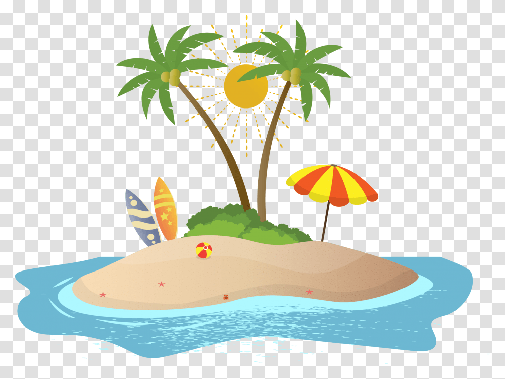 Island Vector, Outdoors, Plant, Tree, Vacation Transparent Png