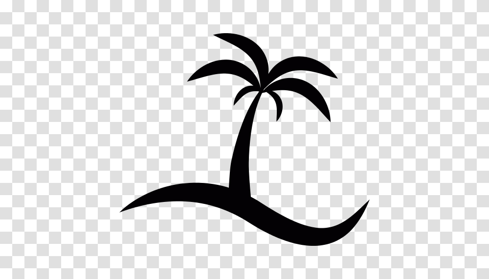 Island With A Palm Tree Icon, Plant, Flower, Blossom Transparent Png