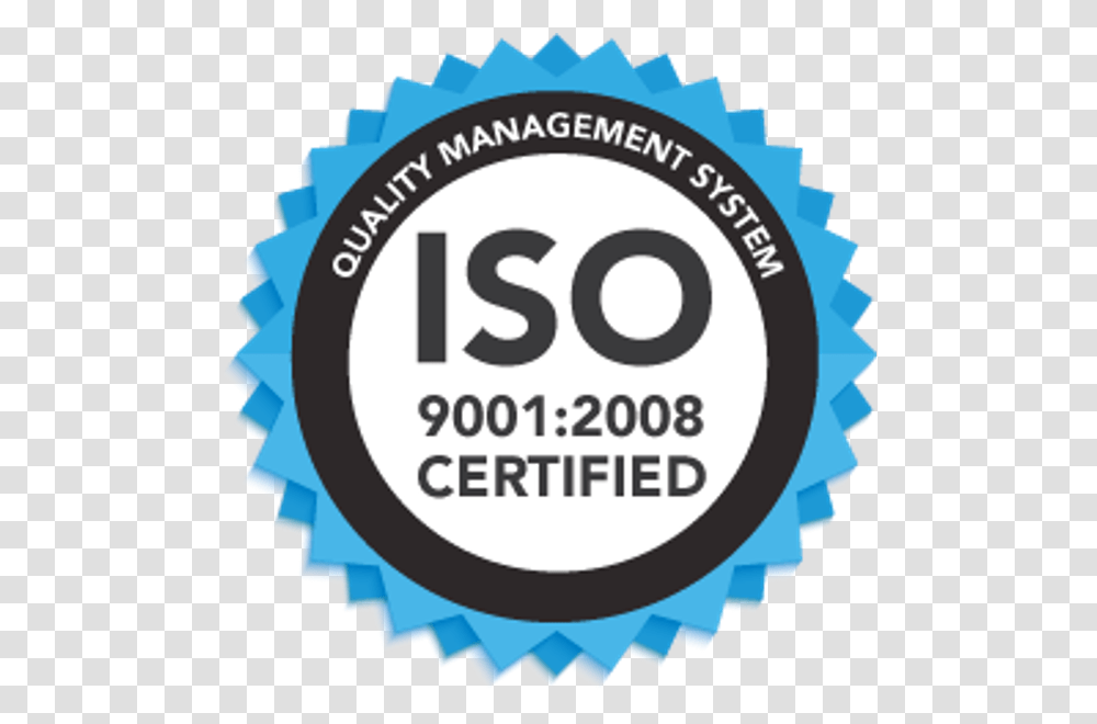 Iso 9001 Certificate An Iso 9001 2008 Logo, Label, Sticker Transparent Png
