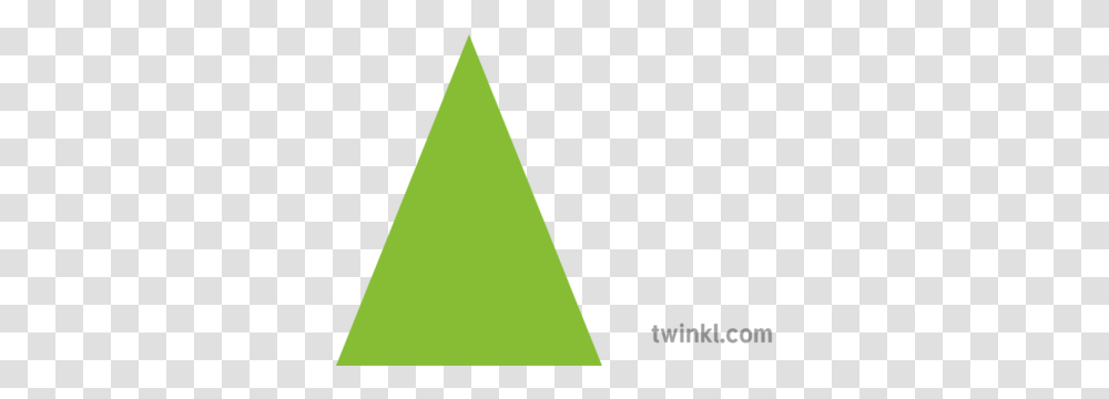 Isoceles Triangle Green Illustration Twinkl Green Isosceles Triangle, Tennis Ball, Sport, Sports, Plant Transparent Png