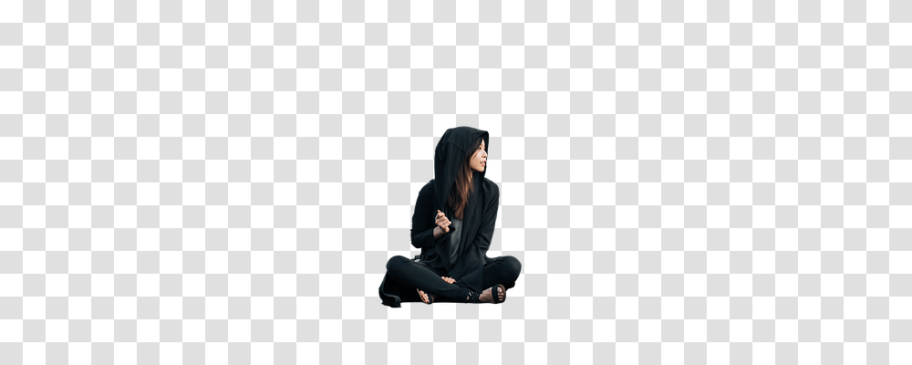 Isolated Person, Sitting, Hood Transparent Png