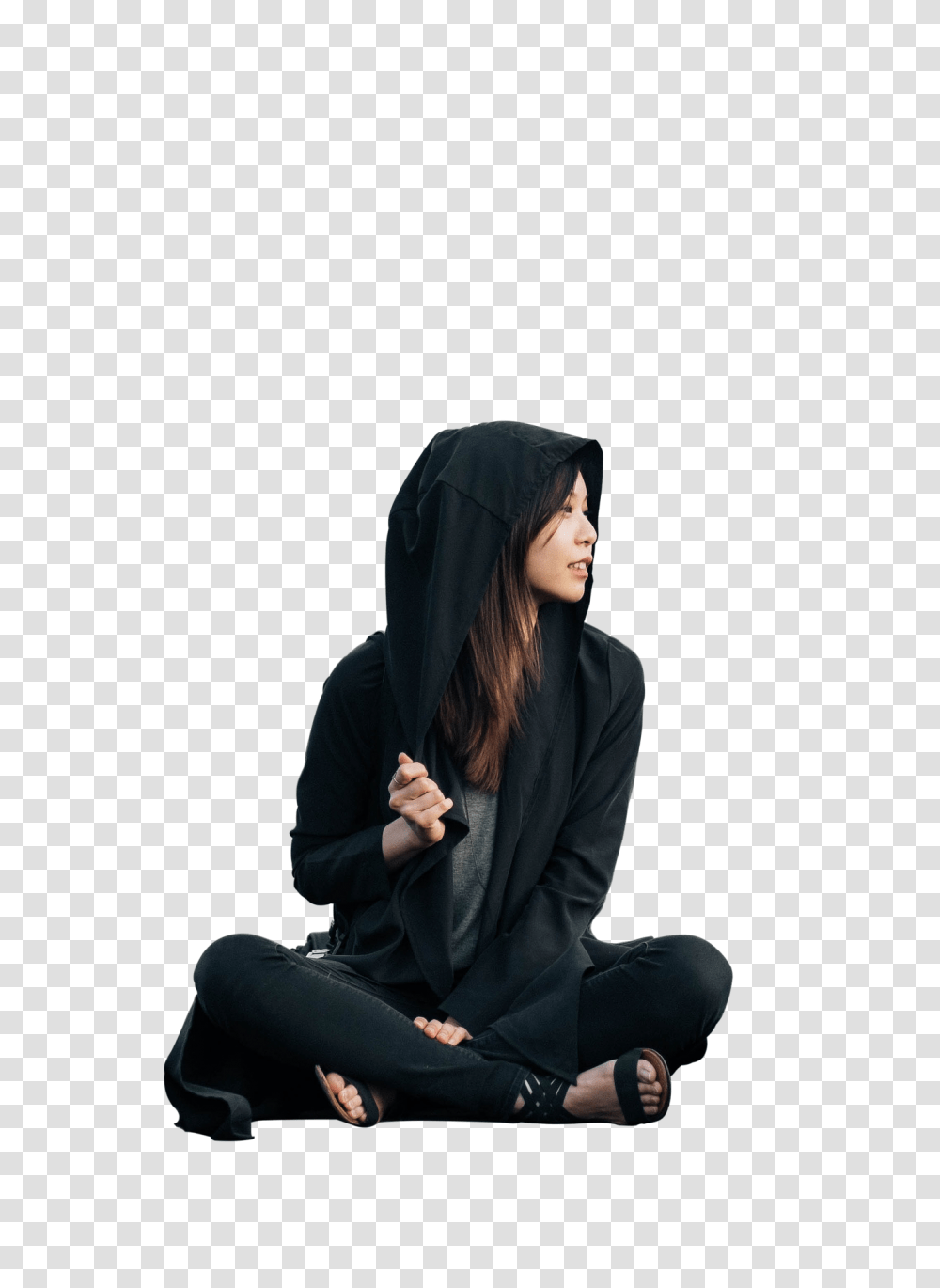 Isolated Person, Sitting, Sleeve Transparent Png
