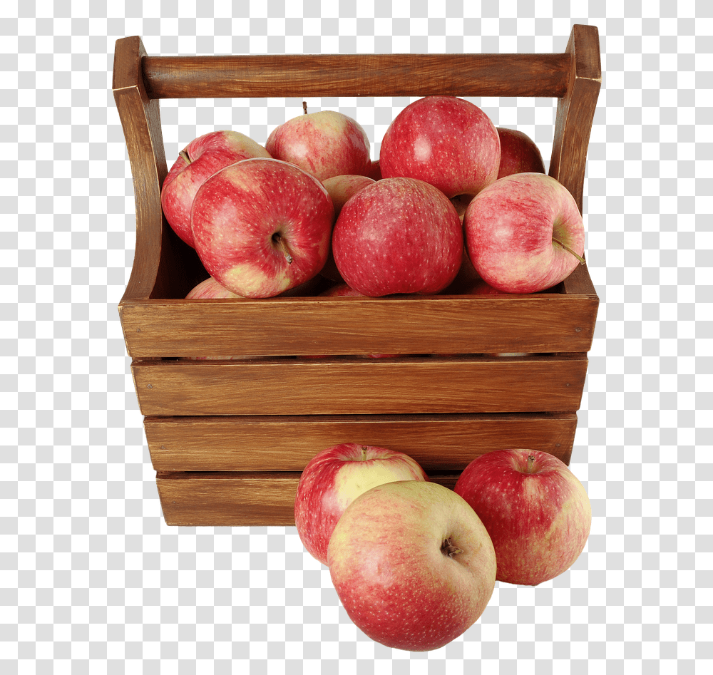 Isolated Apples Fruit Apples In Baskets Background, Plant, Food, Box, Bowl Transparent Png