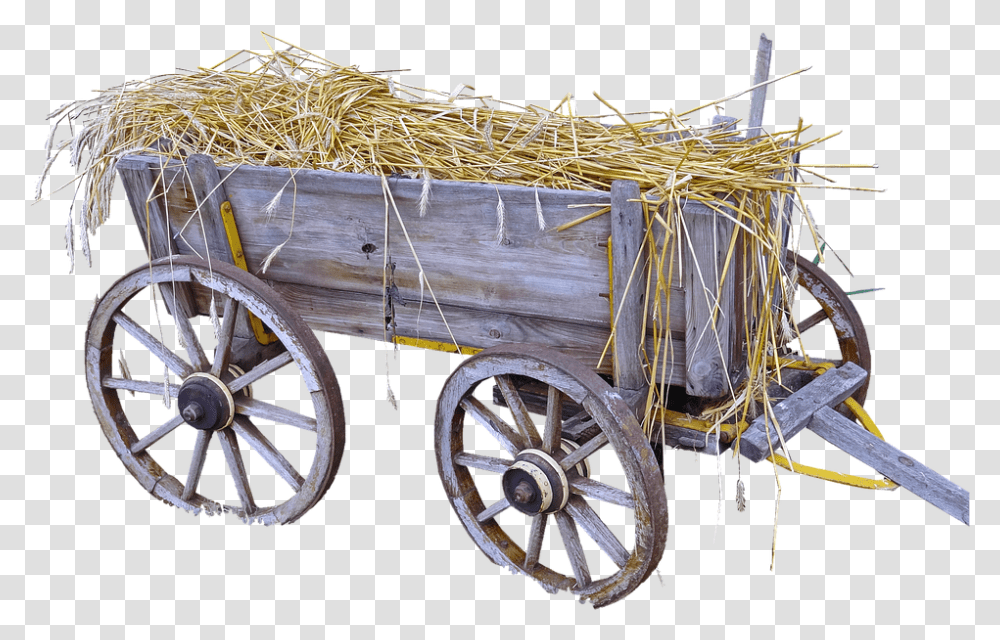 Isolated Hay Wagon Bauer Wagon Trailers Transport Hay Cart, Vehicle, Transportation, Wheel, Machine Transparent Png