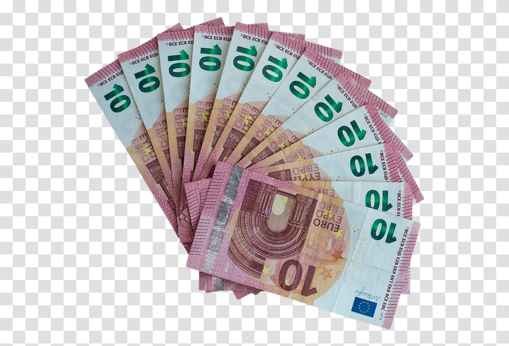 Isolated Money Euro Cash Finance Euro Cash, Dollar, Book Transparent Png