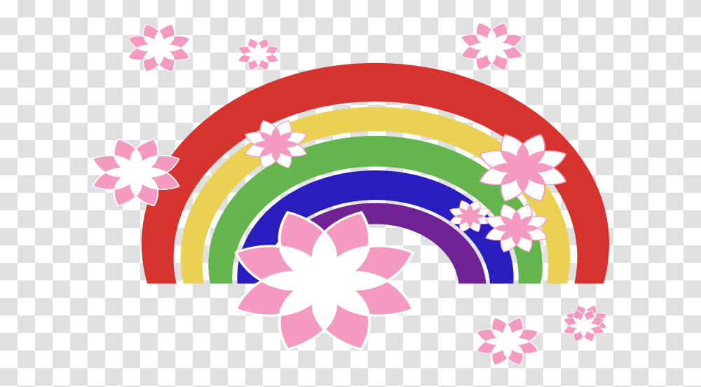 Isolated Rainbow Clip Art, Floral Design, Pattern, Flower Transparent Png