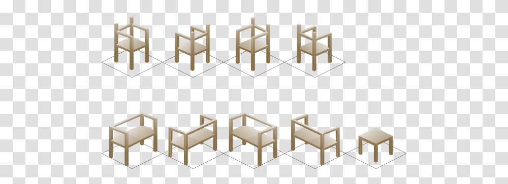 Isometric Chair Clip Arts, Furniture, Wood, Couch, Cushion Transparent Png