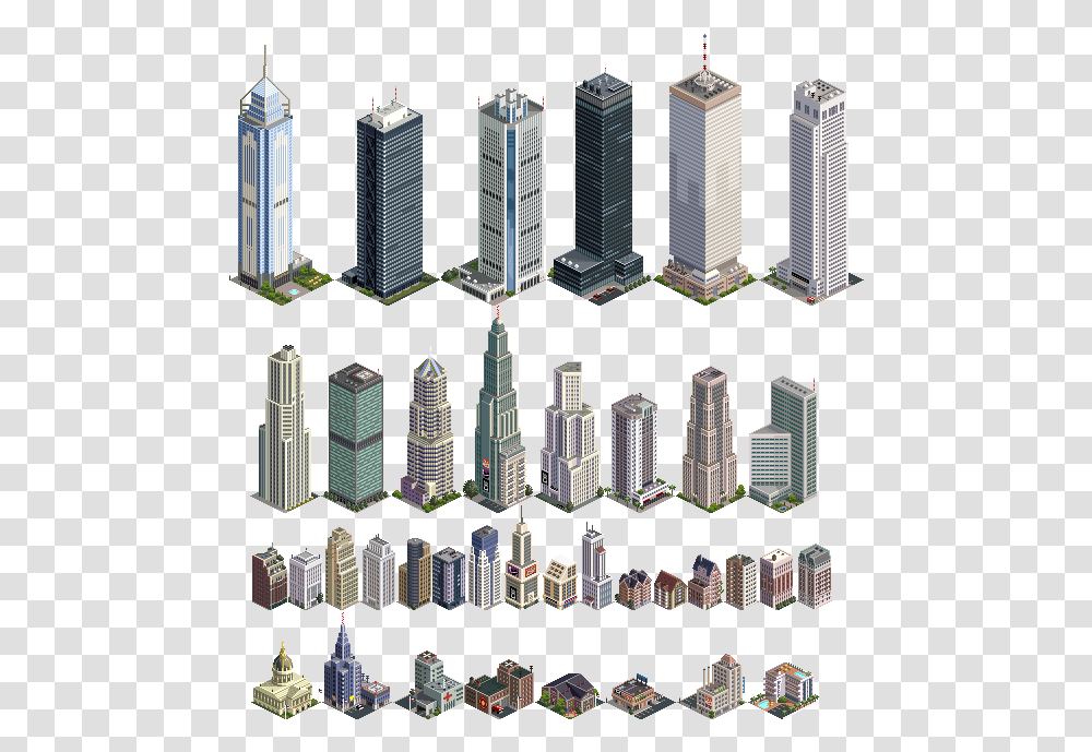 Isometric City Buildings Pixel Art, Architecture, Urban, Pillar, Cylinder Transparent Png