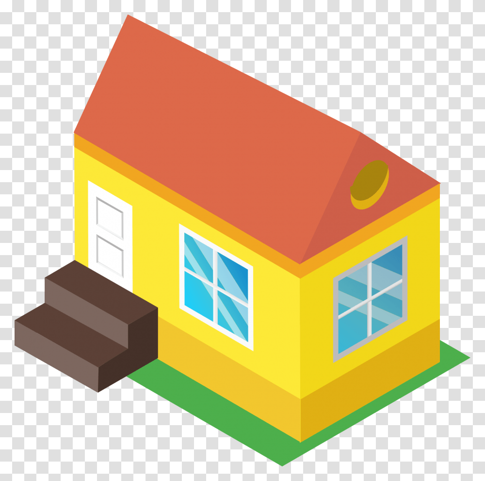 Isometric House, Housing, Building, Roof, Den Transparent Png