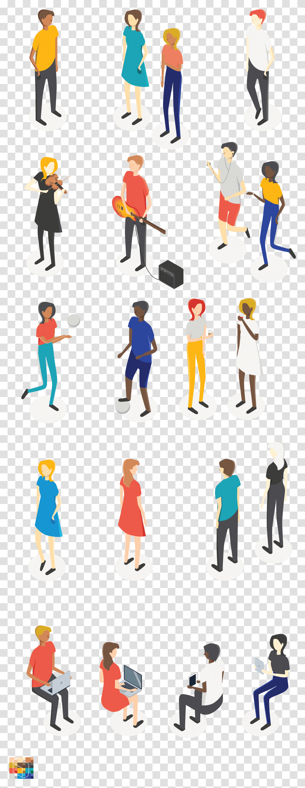 Isometric People Vector Free, Person, Human, Juggling, Performer Transparent Png