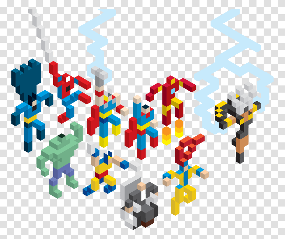 Isometric Superheroes, Confetti, Paper, Game, Jigsaw Puzzle Transparent Png