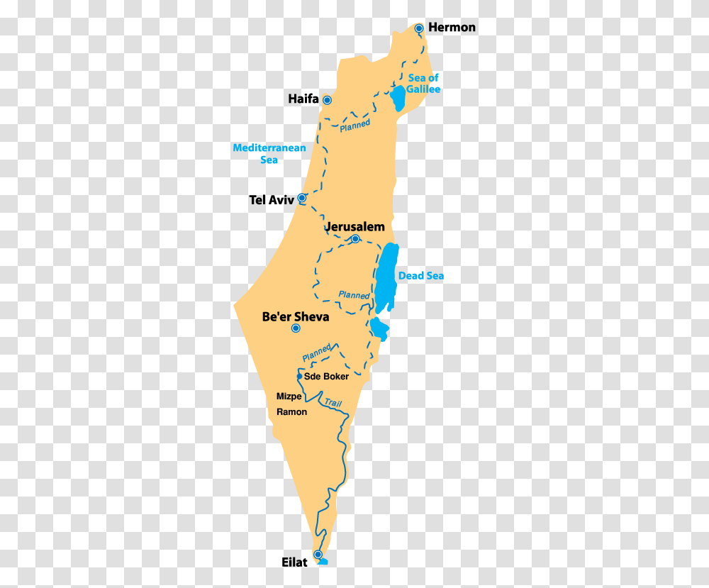 Israel Bike Trail Map, Diagram, Plot, Atlas Transparent Png