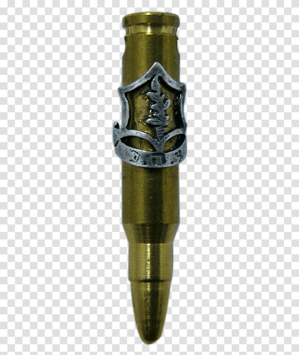 Israeli Army Bullet Pendant Decorated With The Idf Bullet, Weapon, Weaponry, Ammunition, Pillar Transparent Png