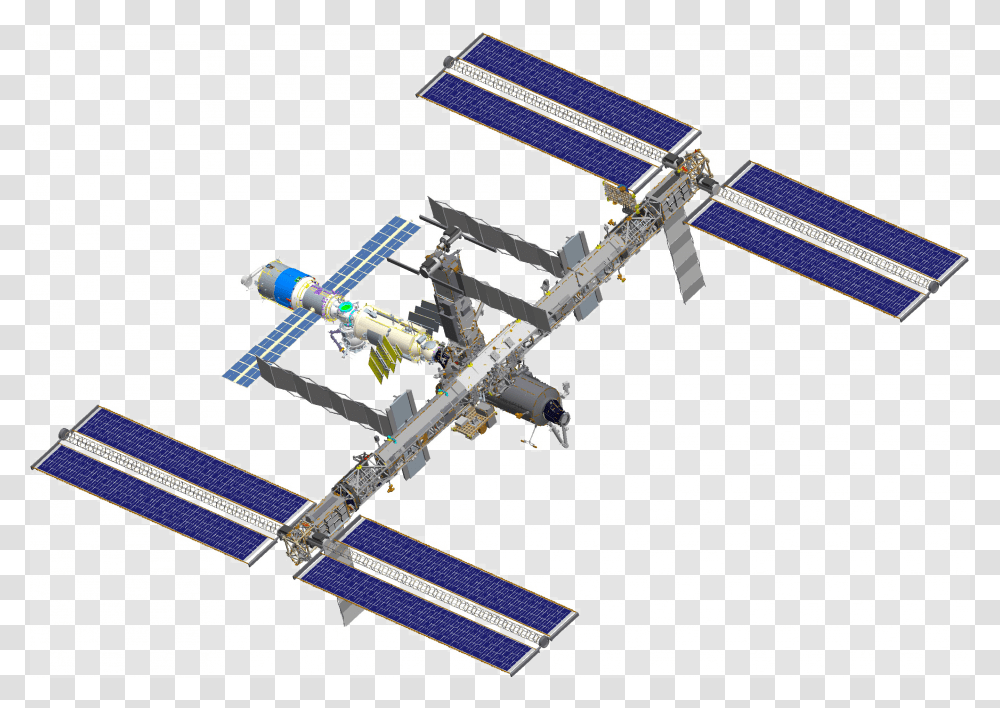 Iss After Sts, Space Station, Construction Crane, Machine, Utility Pole Transparent Png
