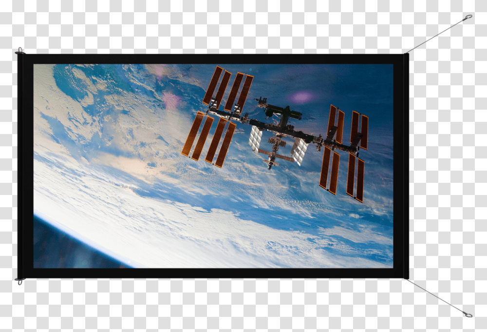 Iss Viewscreen International Space Station, Airplane, Aircraft, Vehicle, Transportation Transparent Png
