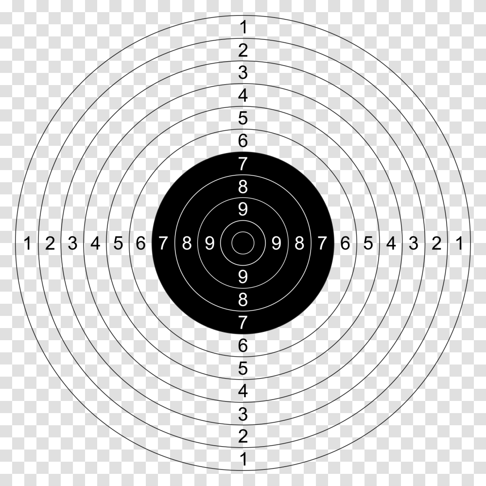 Issf 25 Meter Precision And 50 Meter Pistol Target Shooting Target, Outdoors, Nature, Cooktop, Indoors Transparent Png
