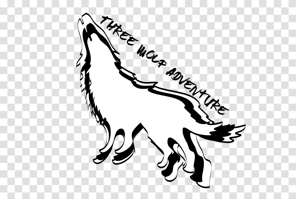 It Company Logo Design For Three Wolf Adventure, Stencil, Mammal, Animal, Silhouette Transparent Png