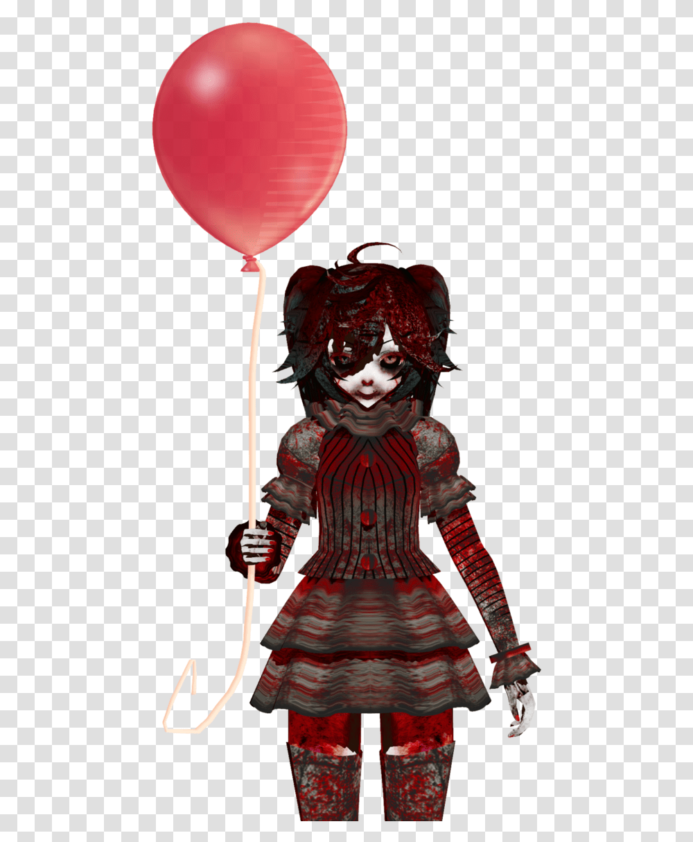 It Hatsune Miku Mikumikudance Evil Clown Youtube Pennywise Mmd Model Dl, Person, Human, Armor, Balloon Transparent Png