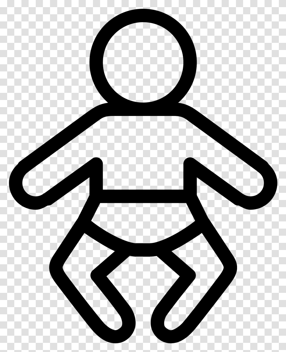 It Is A Icon Of A Baby Wearing A Diaper Baby White Icon, Gray, World Of Warcraft Transparent Png